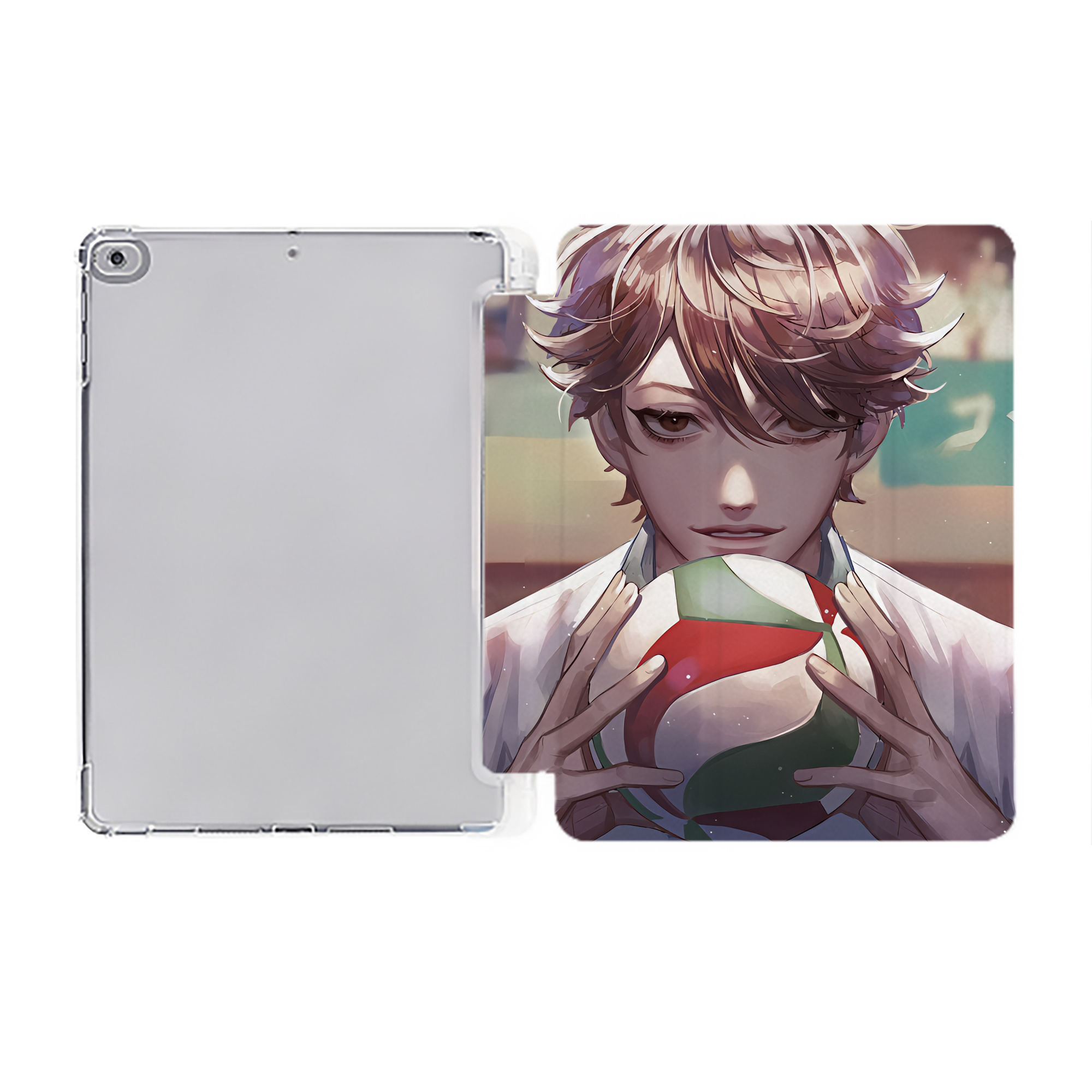 （画像用） ハイキュー!! Haikyu!! IPad ケース ペン収納付き 三つ折りスタンド PUレザー×シリコン 対応機種9.5/10.5/10.9インチ